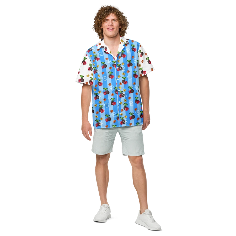 Striped Tropical Island Hawaiian Shirt product image (4)
