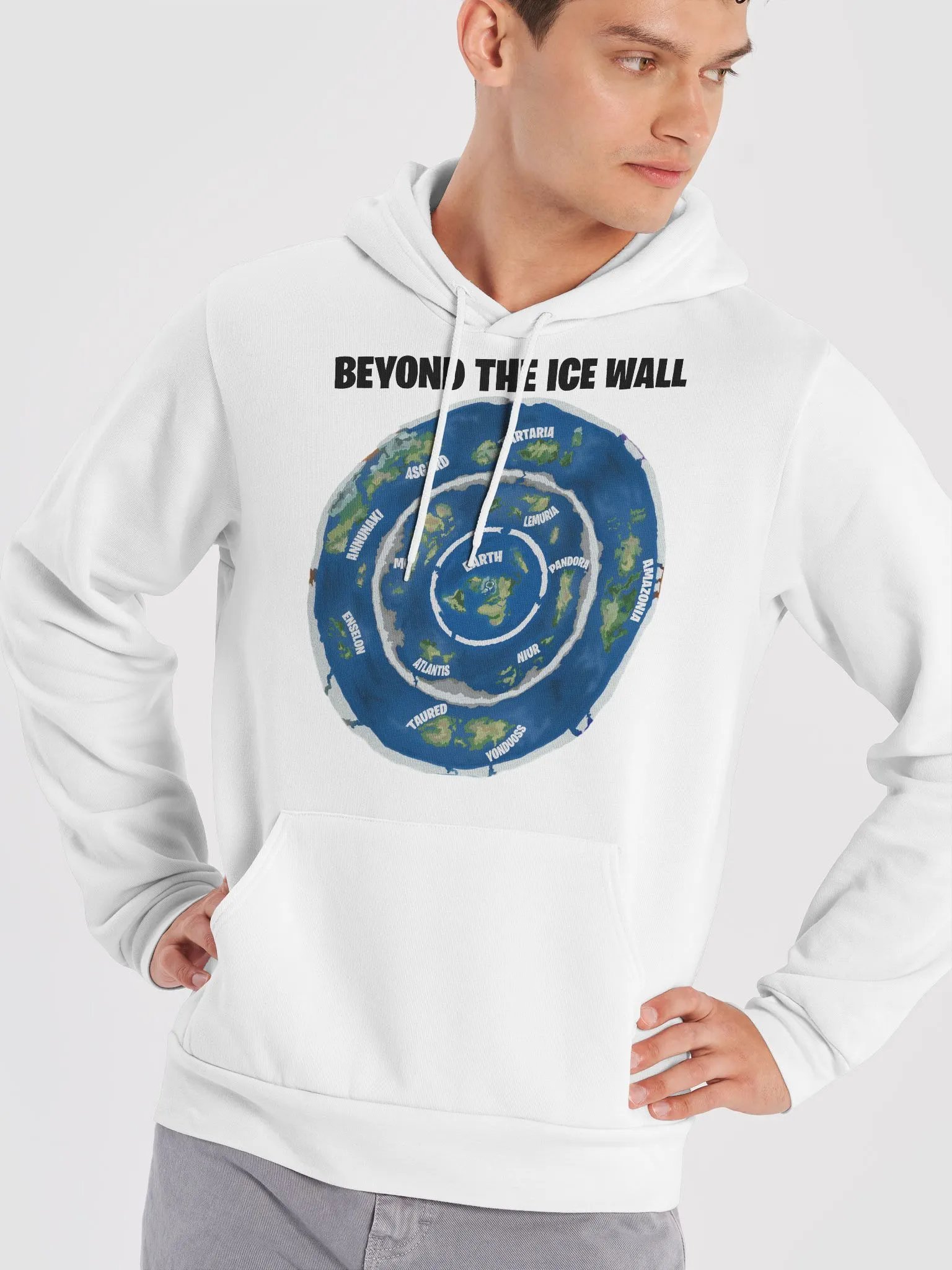 Premium Supersoft Hoodie Beyond The Ice Wall Map product image (9)