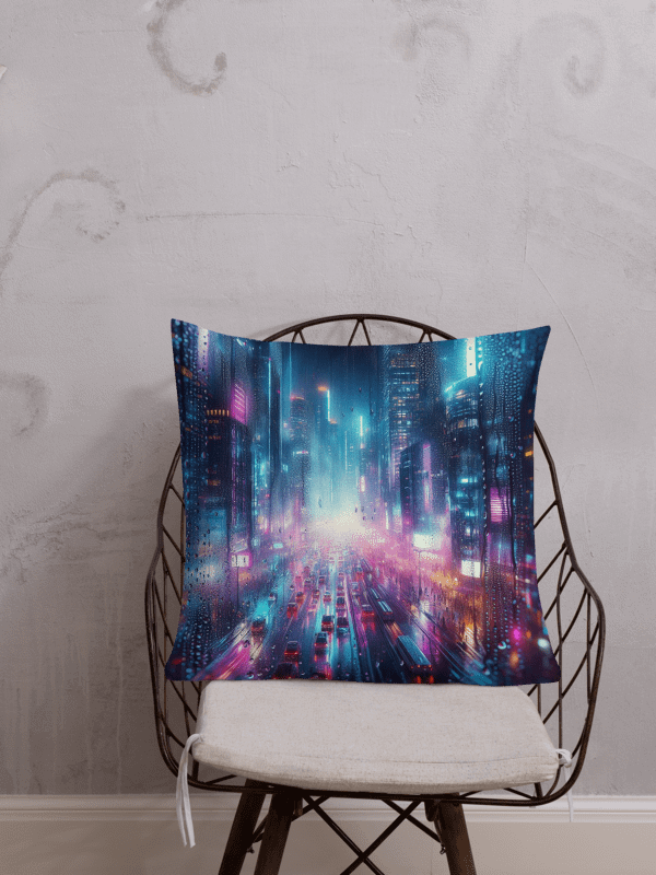 Neon Nights All-Over Print Pillow | AI Design product image (1)