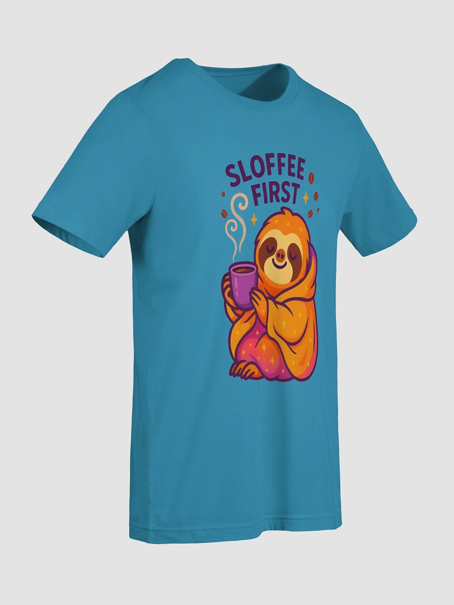 Sloffee First – Funny Sloth Coffee T-Shirt | Sloths Having Snacks Collection product image (9)