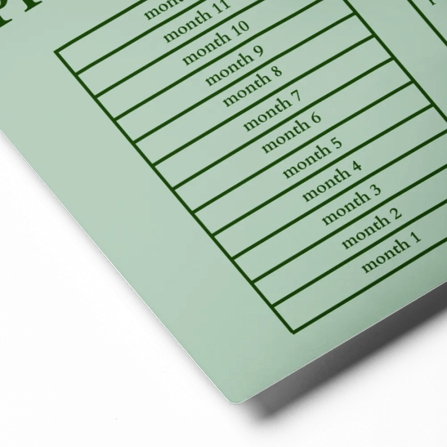HIGHFALUTIN ANNUAL RENT TRACKER (forest design 2) product image (2)
