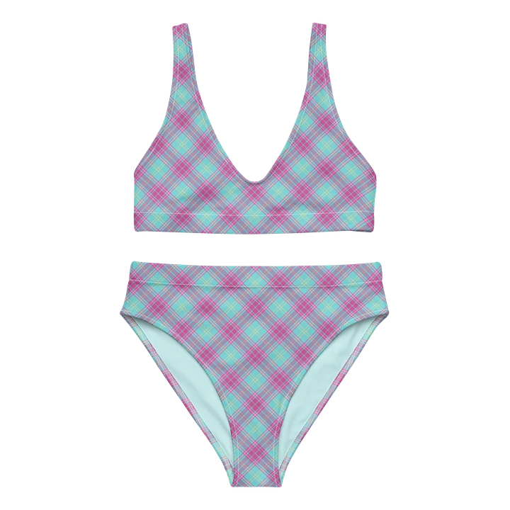 Hot Pink and Aqua Plaid Bikini product image (2)
