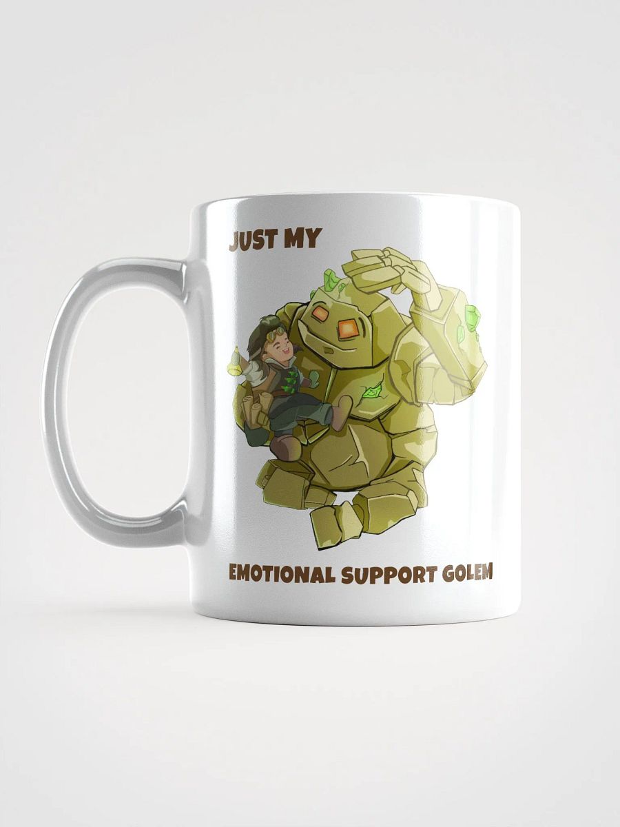 Emotional support Golem & Alchemist white ceramic mug 11oz 15oz 20oz for gamers, scientists, and chemists product image (6)