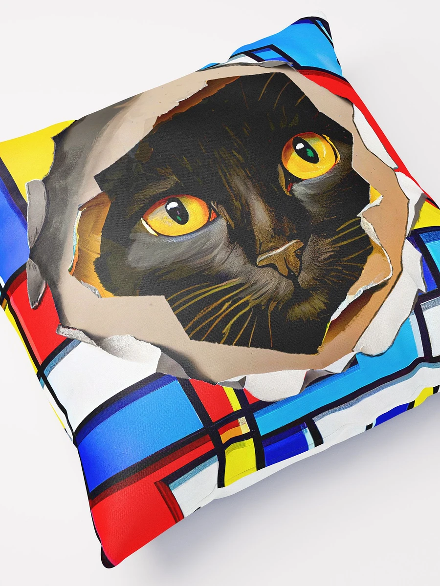 Overly Curious Black Cat Throw Pillow product image (4)