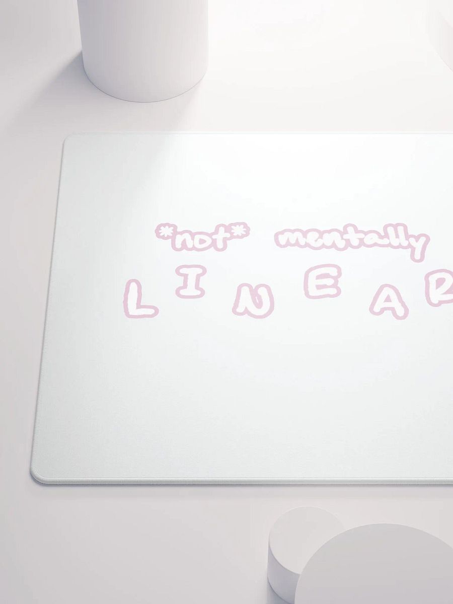 *not* mentally linear (lined design, #E1B9CE) mouse pad product image (6)
