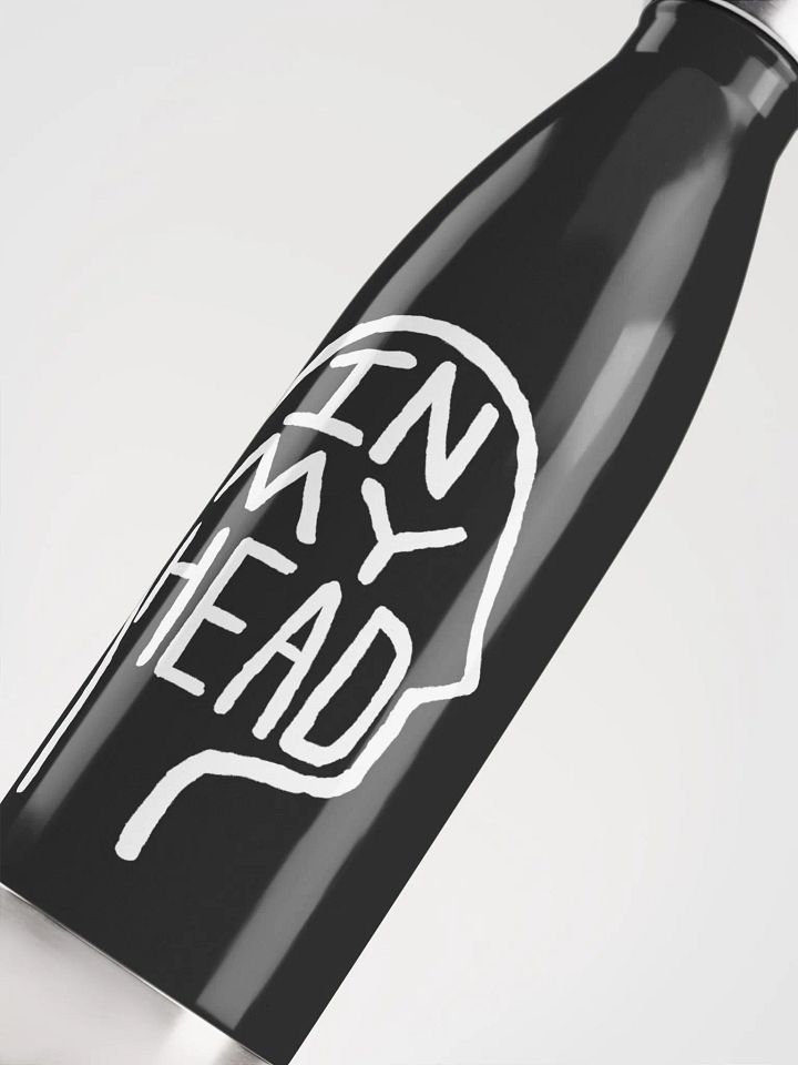 In My Head (white design) stainless steel water bottle product image (2)