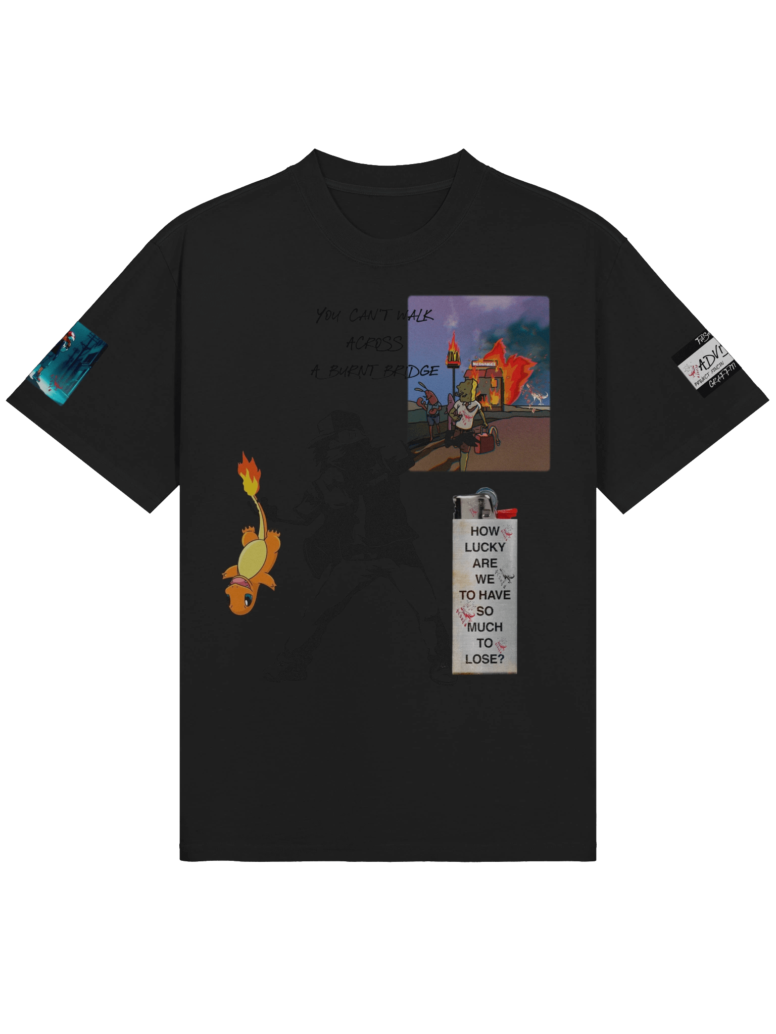 no banksy lil wayne spongebob mcdonalds fire product image (1)