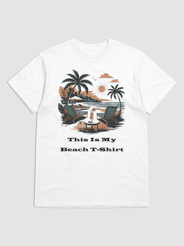 "This Is My Beach T-Shirt" #Statement Heavyweight White T-Shirt product image (1)