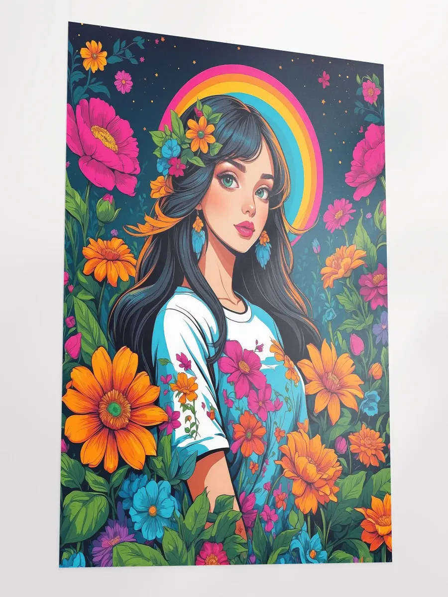 Midnight Flower Girl - Girly Poster - Large 24x36 Inches product image (3)