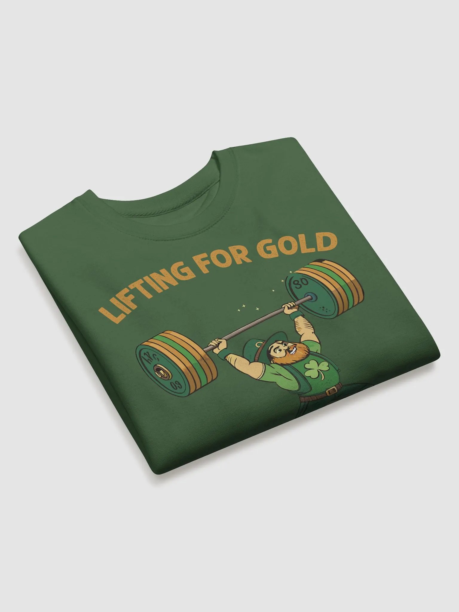 Lifting for Gold Shamrock Strong Leprechaun Premium Sweatshirt product image (12)