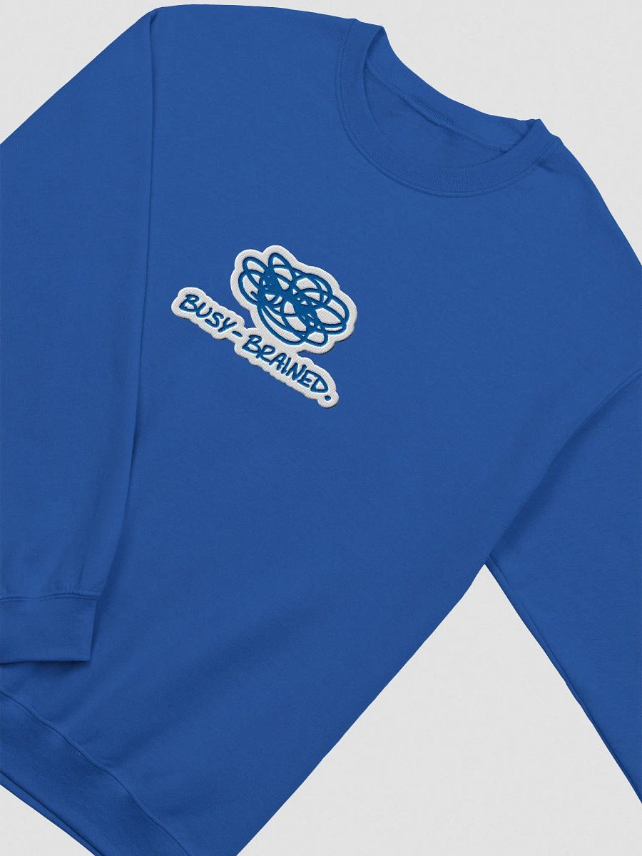 BUSY-BRAINED. (lg. royal bubble design) embroidered crewneck product image (18)