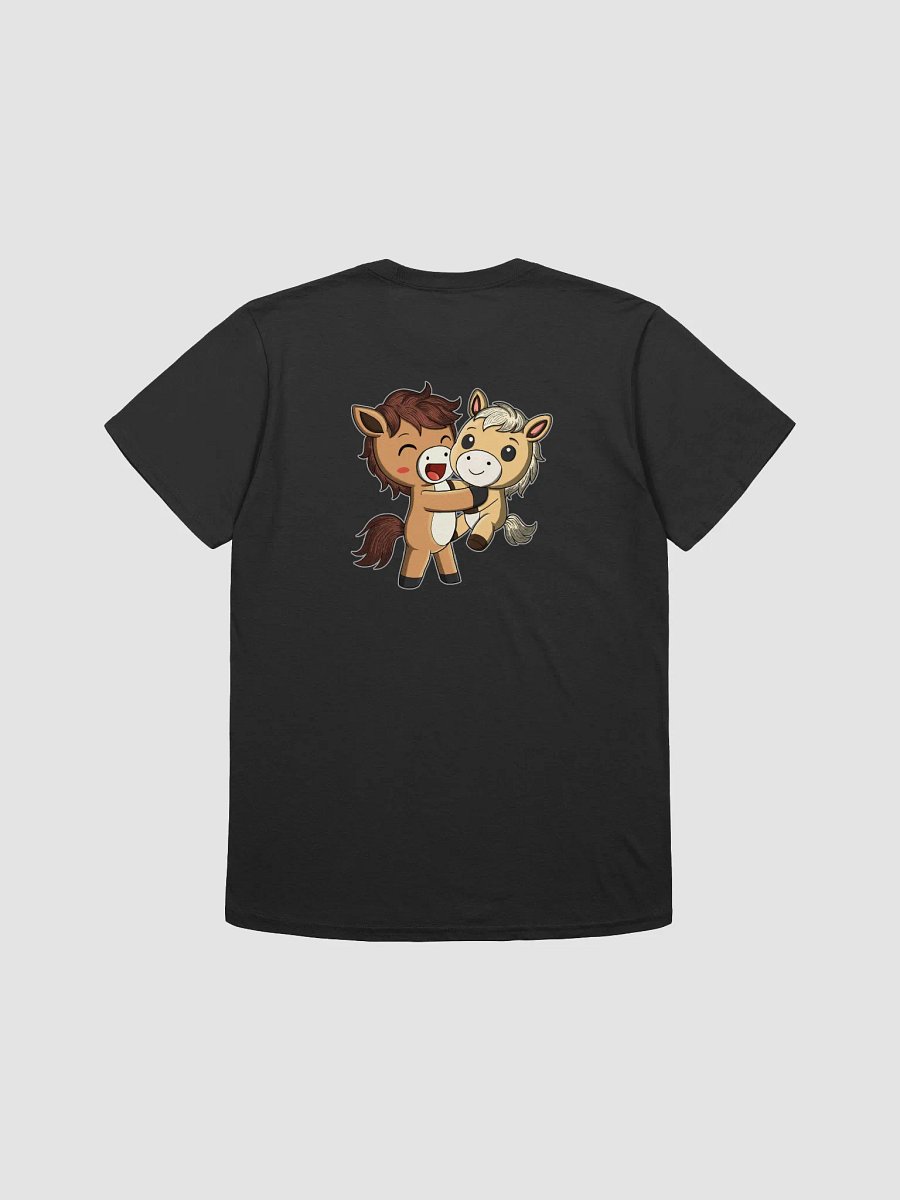 Pocket Waffle & Relatable Horses Hug T-Shirt | Cute Plush Horse Duo Tee | Cute Front & Back Print product image (10)