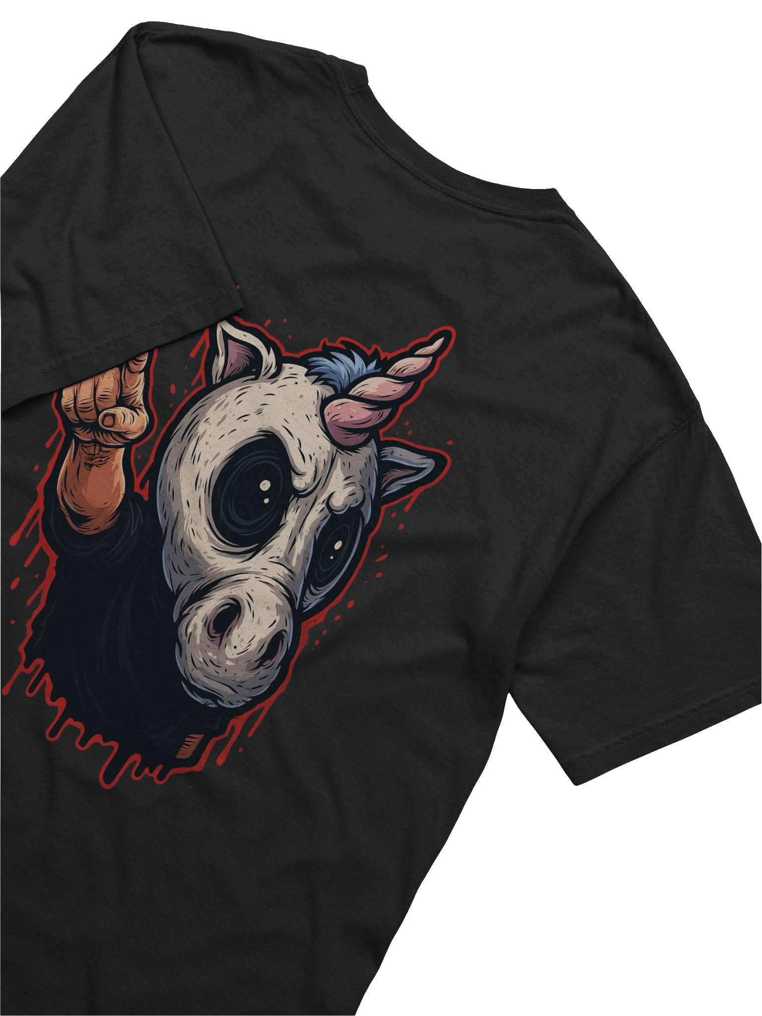 Expressive Unicorn Pointing T-Shirt product image (6)