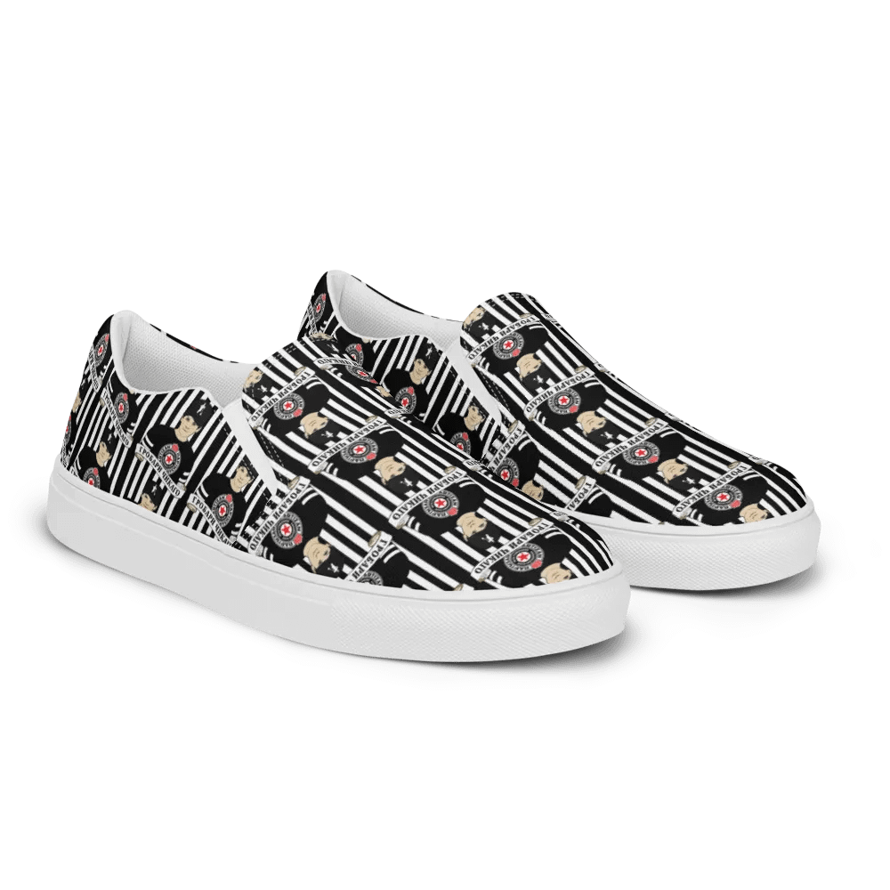 Grobari Čikago KK Partizan Women's Slip-On Canvas Shoes product image (9)