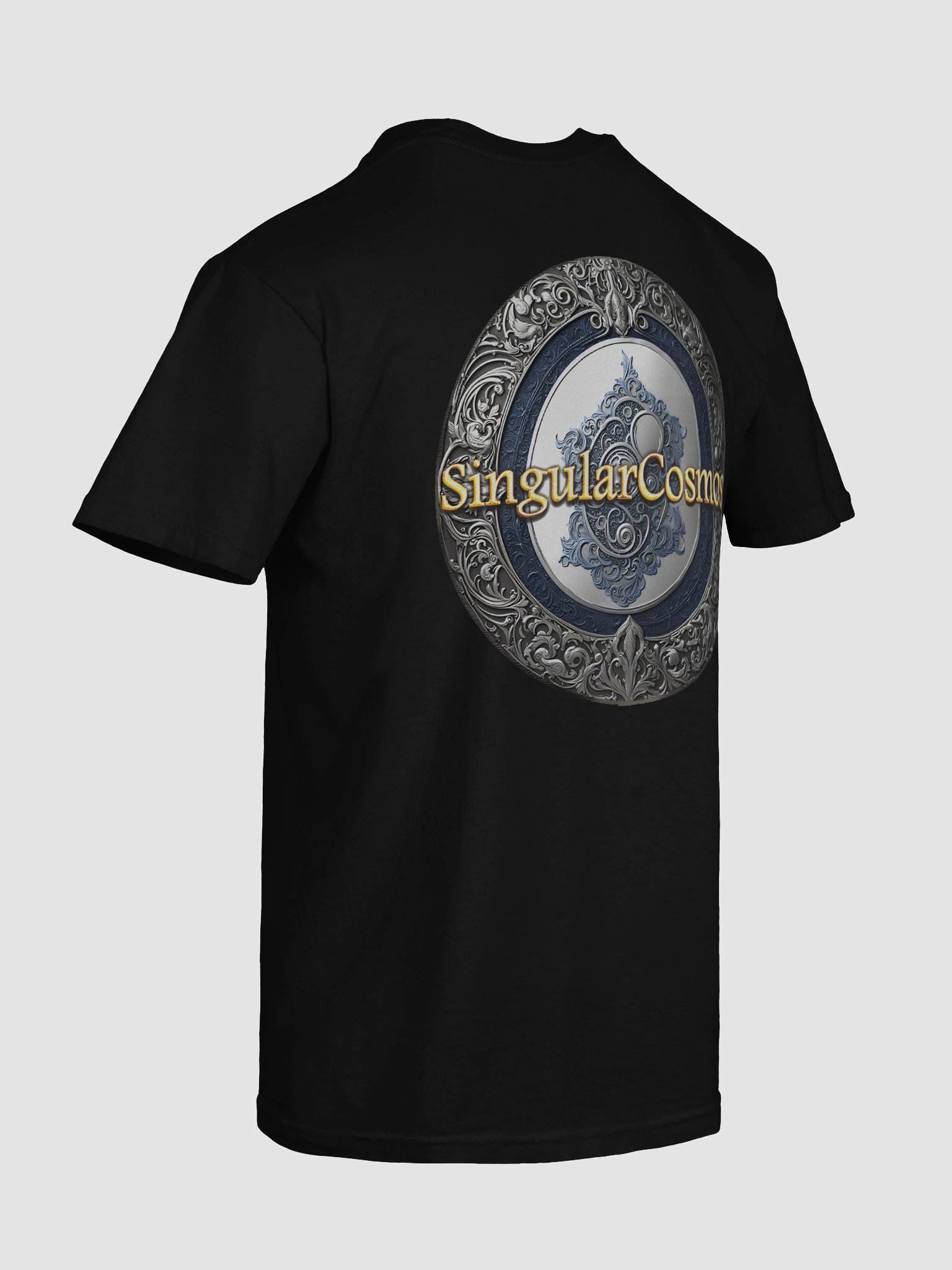 Singular Cosmos Dual Front & Back Logo Black Cotton T-Shirt product image (10)