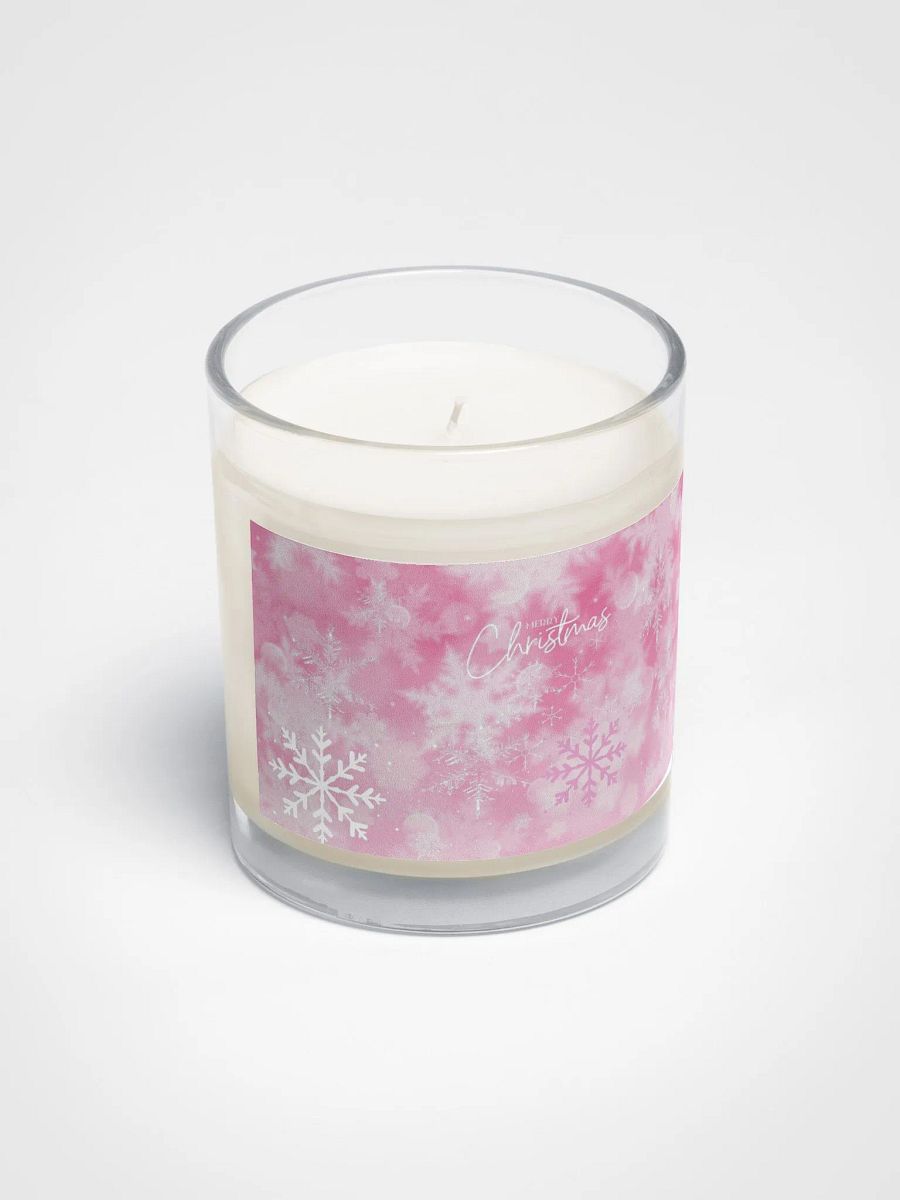 pink Snowflake Soy Wax Candle decor for mom wife friends product image (2)