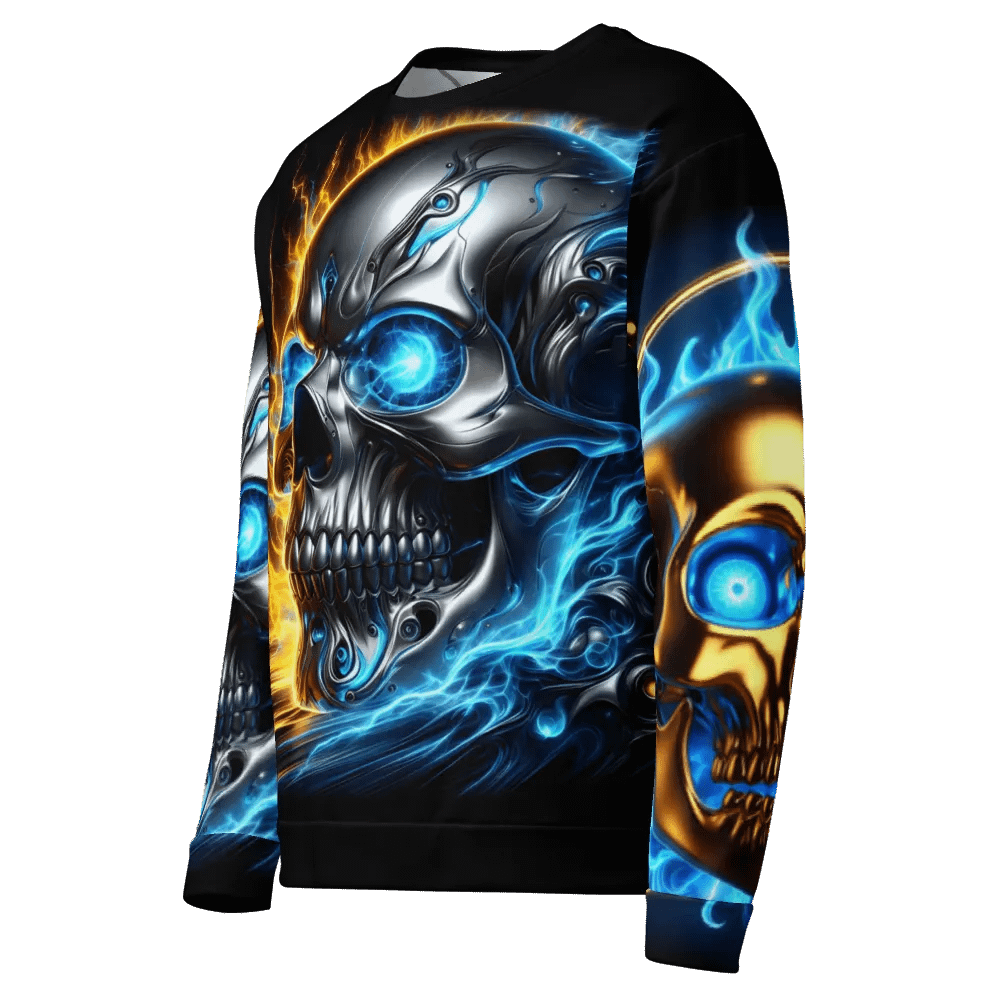 Futuristic Skull Glow - Unisex Sweatshirt #16 product image (4)