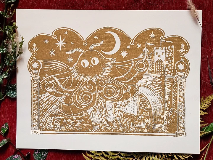 Mothman Riso Print product image (1)