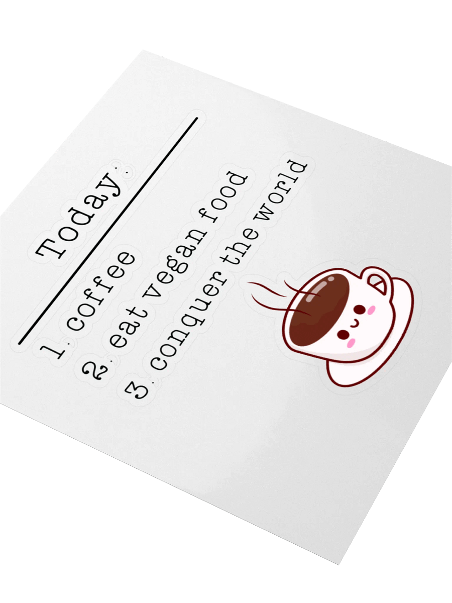 “Vegan Conquers the World” Fun Sticker product image (3)