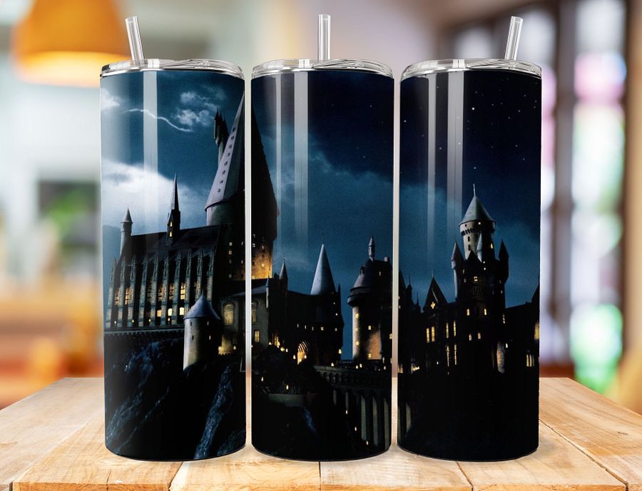 Hogwarts Castle 20 oz Stainless Steel Tumbler – Magical School of Witchcraft and Wizardry Design product image (1)