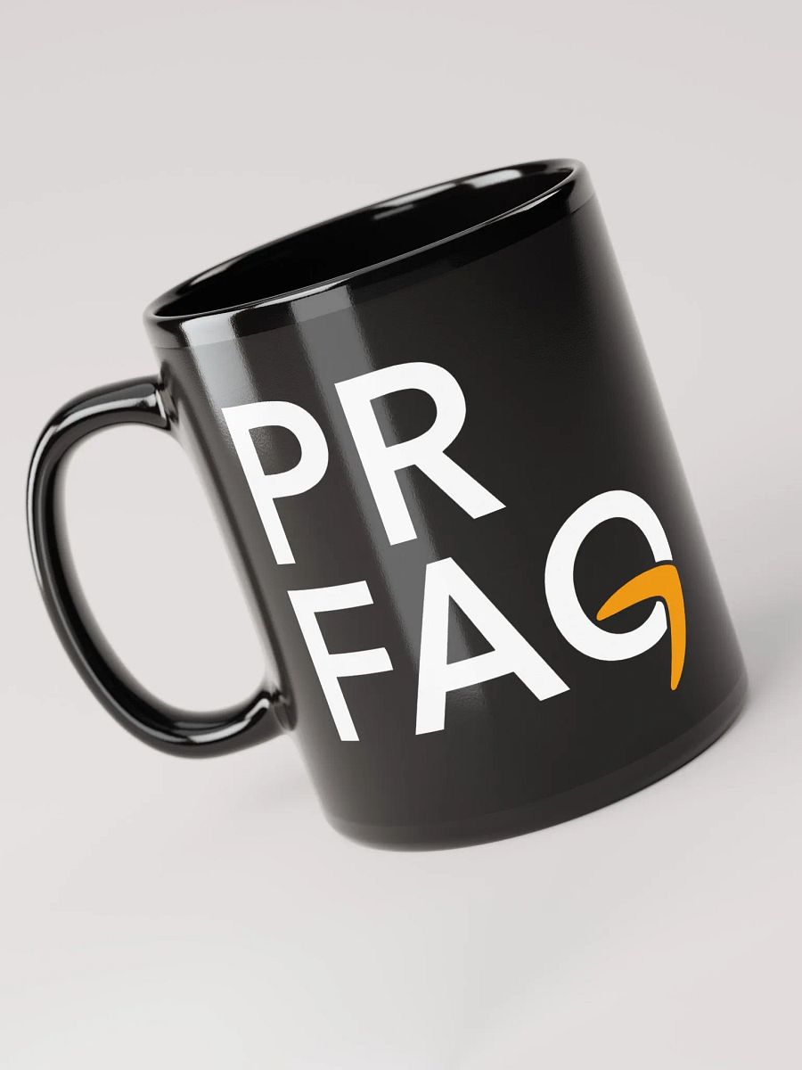 PRFAQ Glossy Black Mug product image (2)