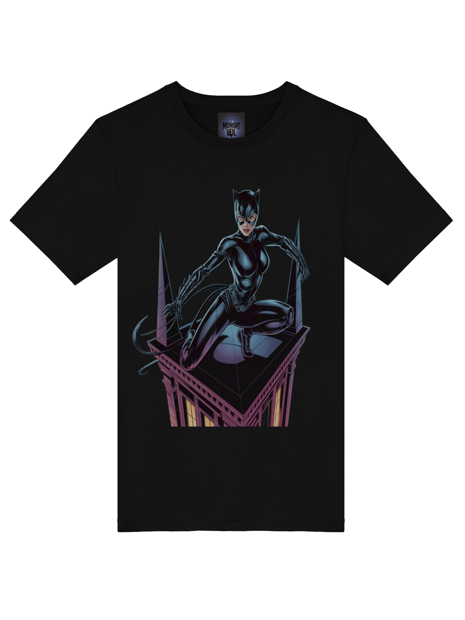 Rooftop Ravager: Catwoman's Feral Strike T-Shirt product image (7)