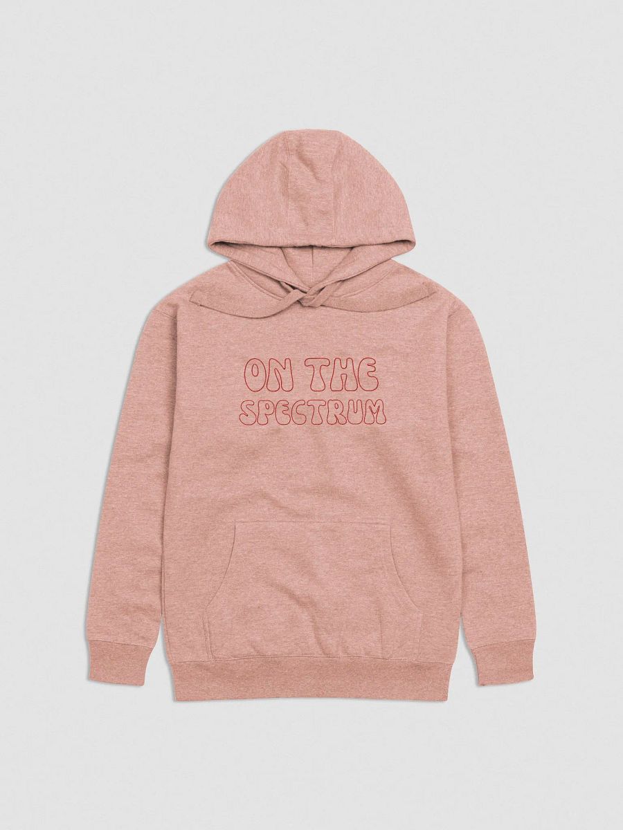 ON THE SPECTRUM OUTLINE (lg. design, rethread) embroidered heavyweight hoodie product image (1)