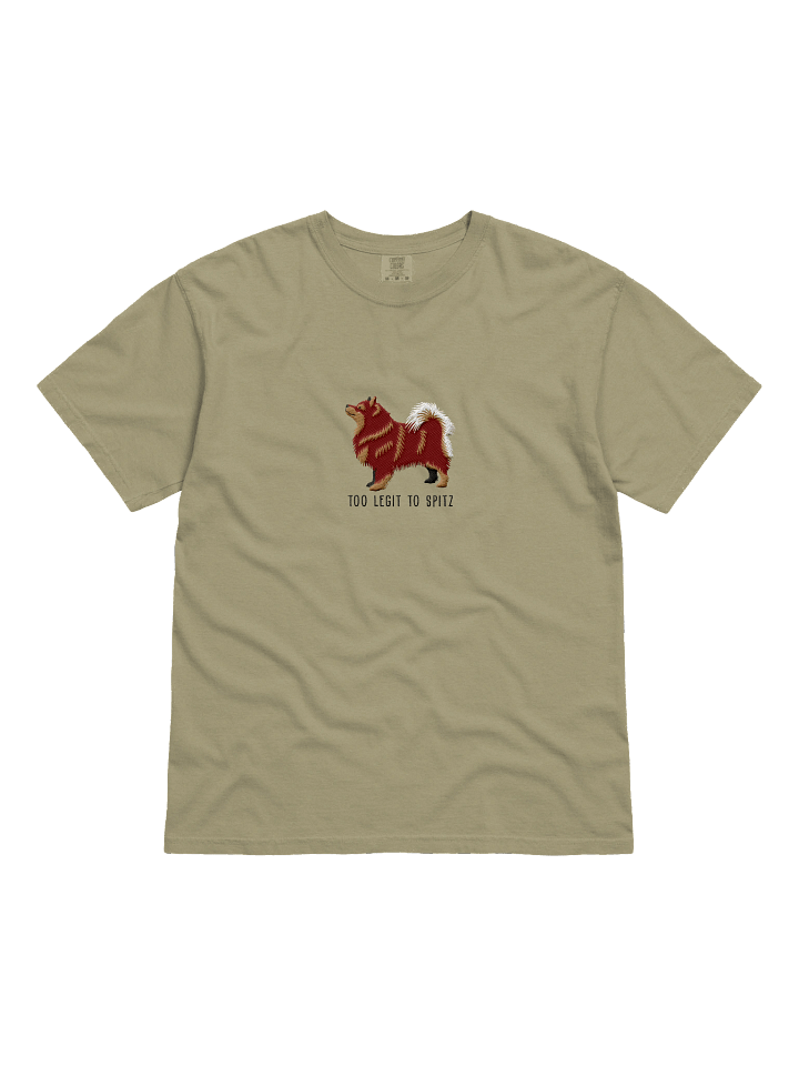 Too Legit to Spitz T-Shirt(Embroidered) of a Finnish Lapphund(Chocolate & Tan) product image (1)