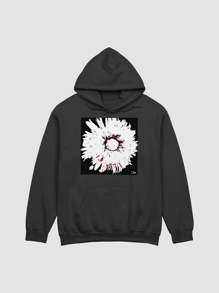 Distressed Abstract White, Pink and Black Daisy on a Black Background product image (1)