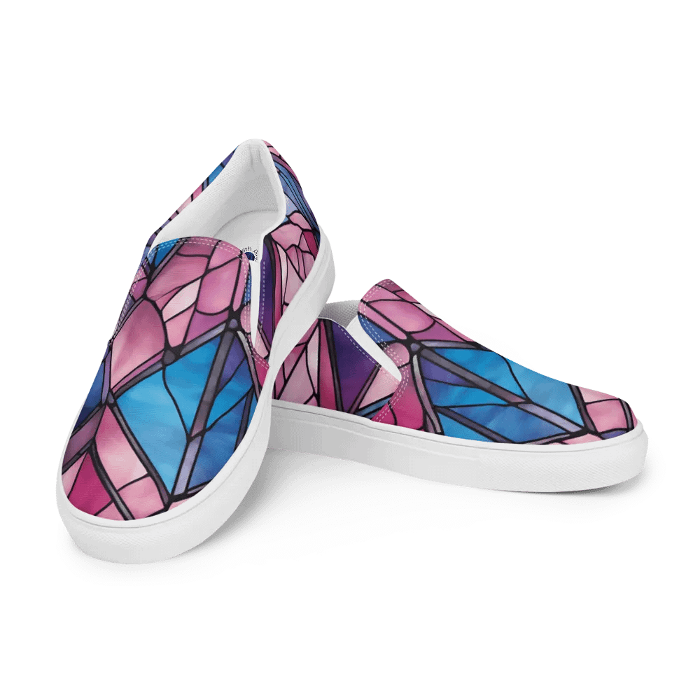 Geometric Glow Men's Slip-On Canvas Shoes product image (11)