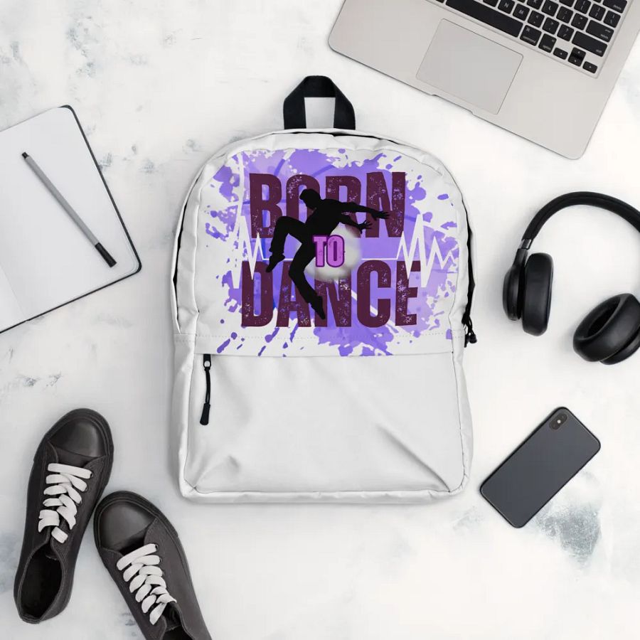 Born to Dance His Silhouette Full Print Backpack product image (5)