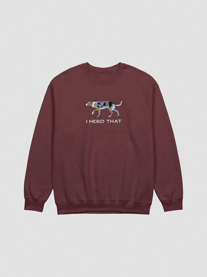 I Herd That Sweatshirt (Embroidered) of an Australian Koolie(Blue Merle Tricolor) product image (4)