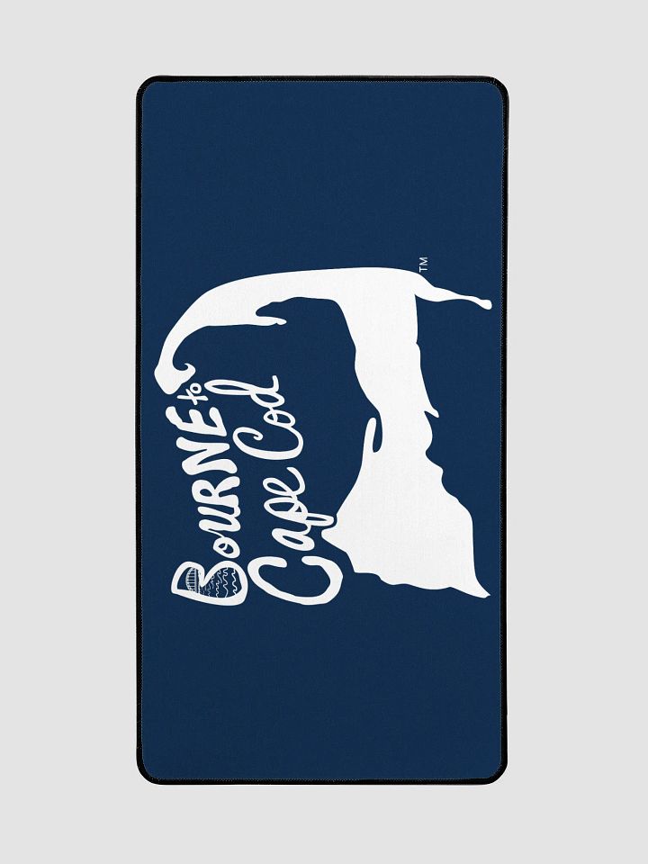 Allcolor SP70018 | BOURNE to Cape Cod™ Desk Mat | Coastal Comfort for Your Workspace | White Logo on Navy Blue product image (2)