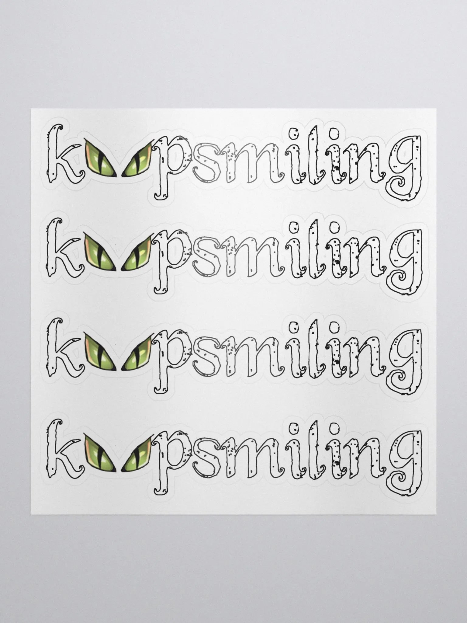 Keep Smiling w/eyes and white text sticker product image (1)