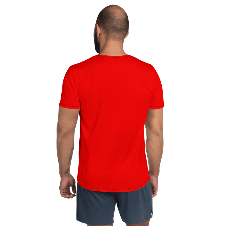 Plain Color Red Athletic T-Shirt product image (2)