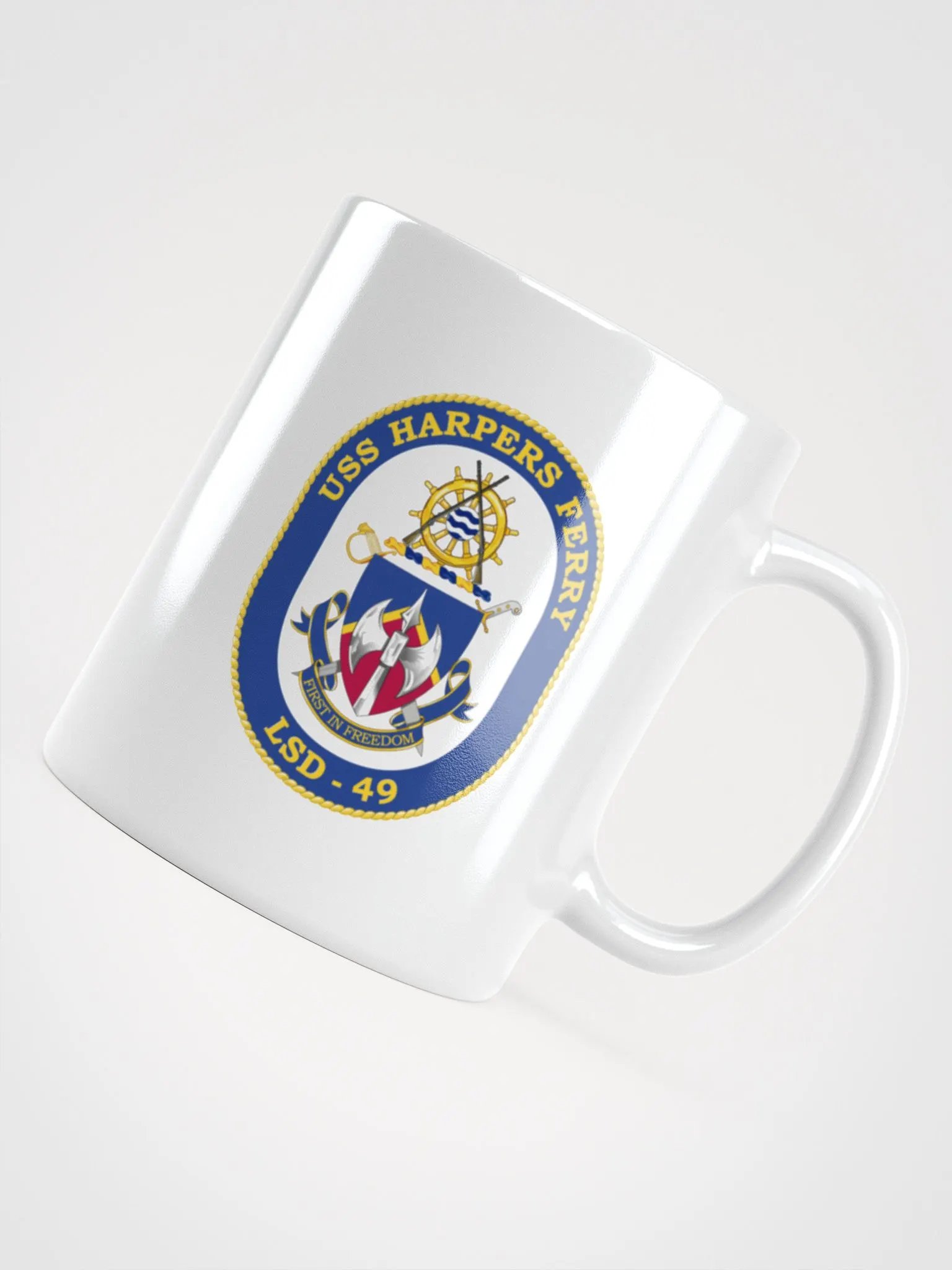 USS Harpers Ferry LSD 49 White Coffee Cup product image (4)