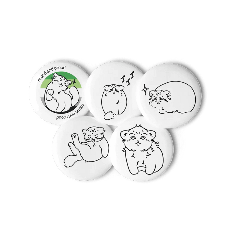 Pride Manul Pin Set - Aromantic product image (11)
