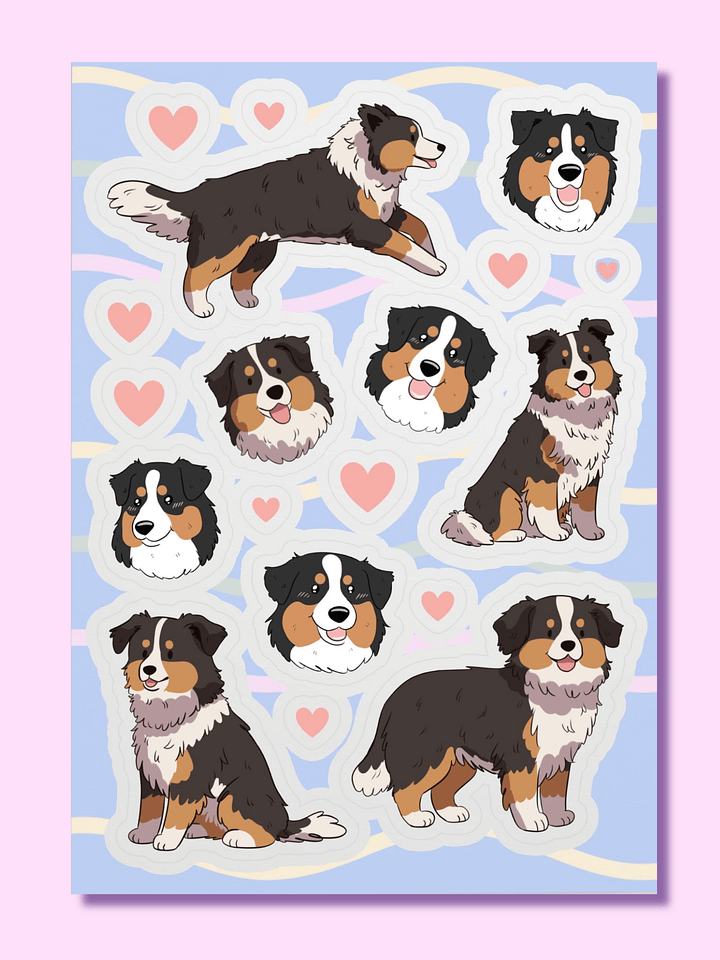 Australian Shepherd Kiss-Cut Sticker Sheet product image (1)