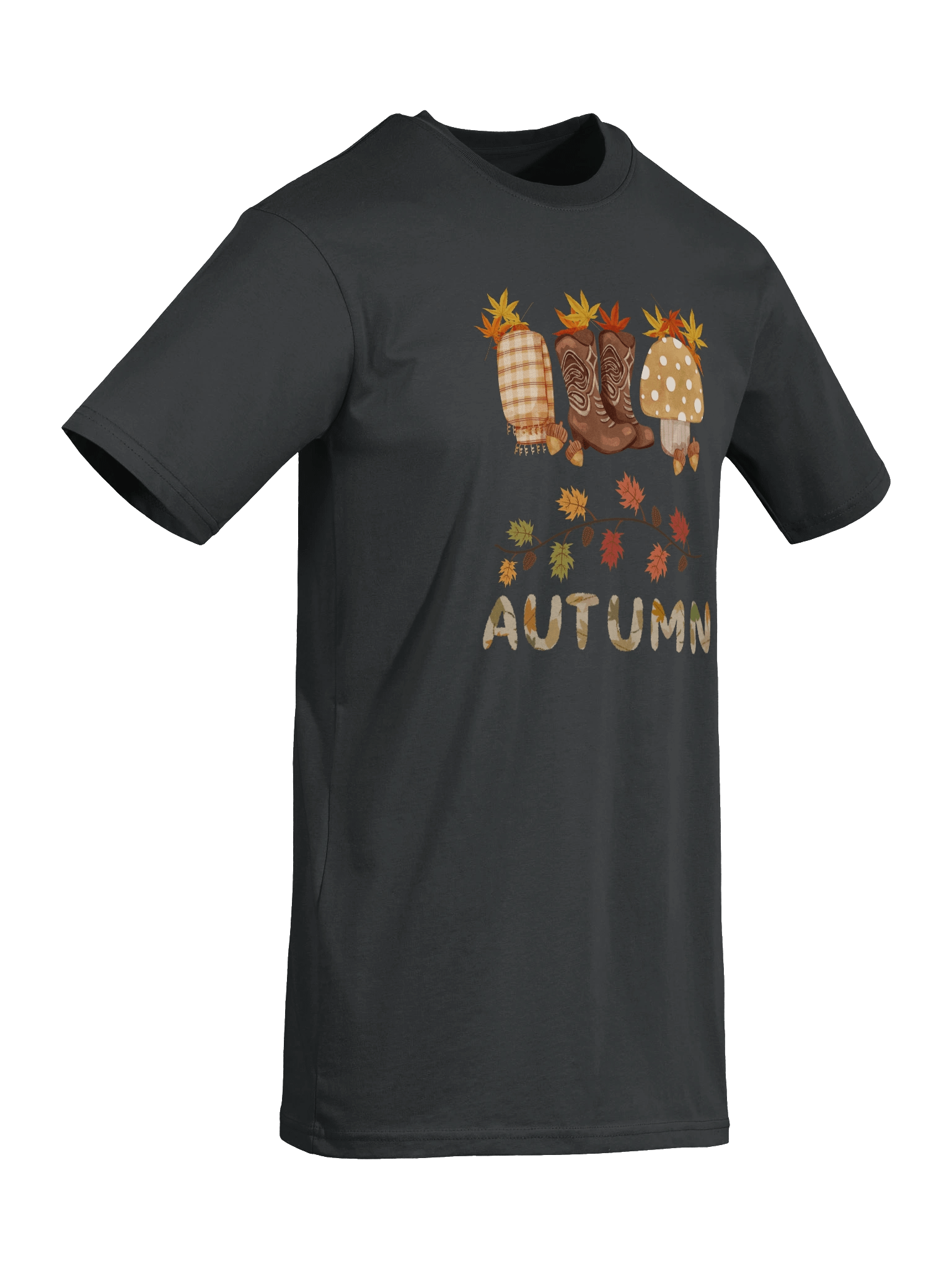 "Casual Autumn T-Shirt with Seasonal Fall Design" product image (54)