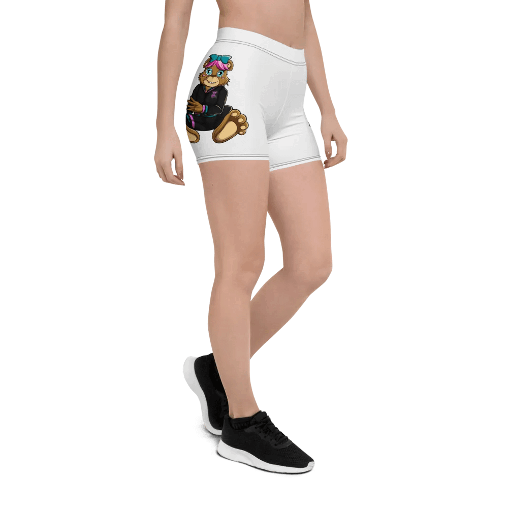 Sitting Girl Bear White Shorts product image (6)