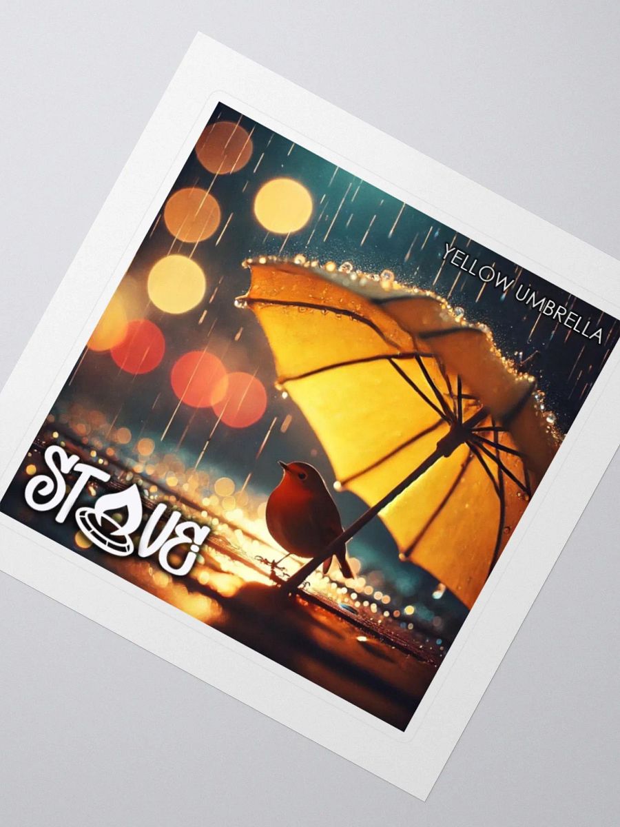 Yellow Umbrella Single Art Sticker product image (2)