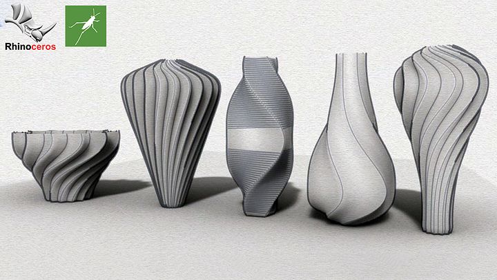 Vase Parametric Design Grasshopper Rhino Files Download product image (1)