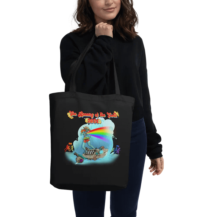 Running of the Trolls Rainbow Small Tote Bag by Mischi product image (3)
