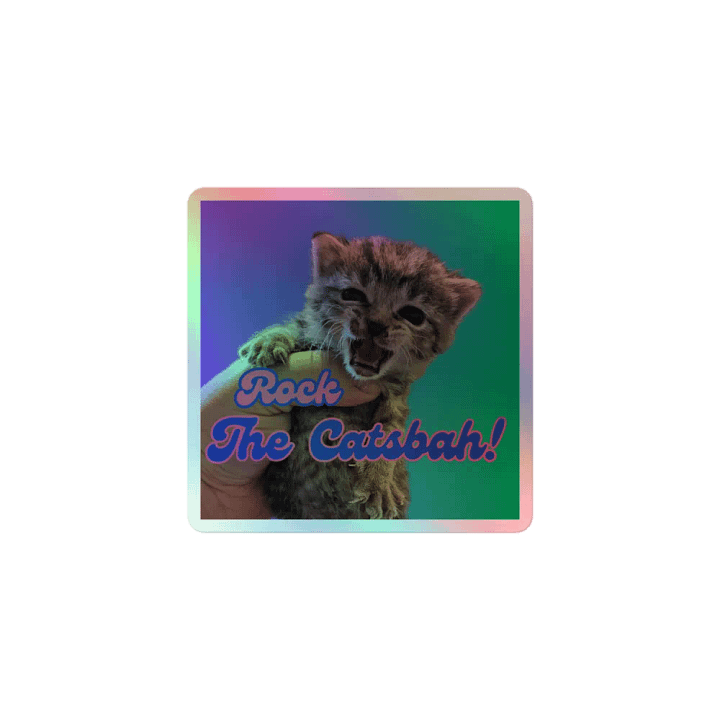 Rock The Catsbah! Holographic Sticker product image (1)