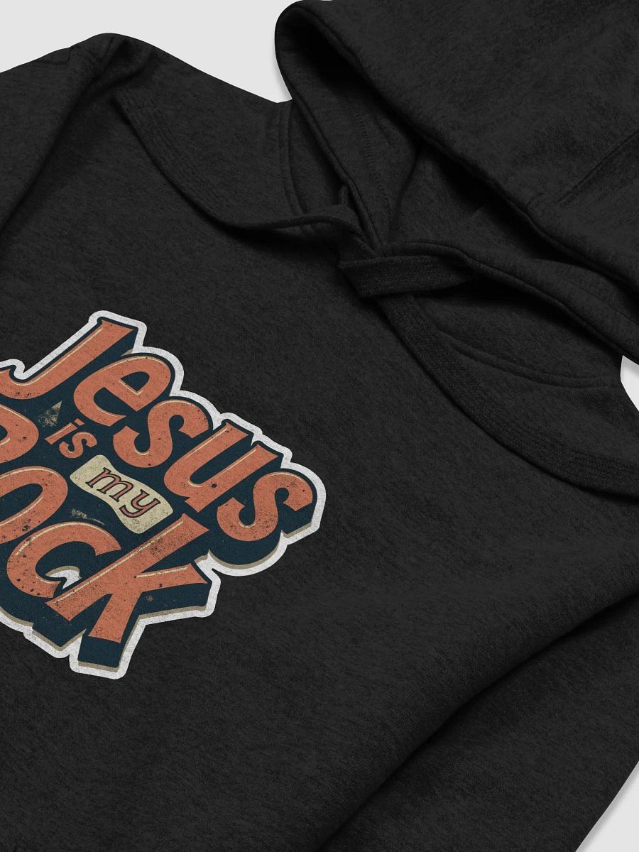 Orange & Black Distressed 'Jesus is my Rock' Hoodie product image (19)