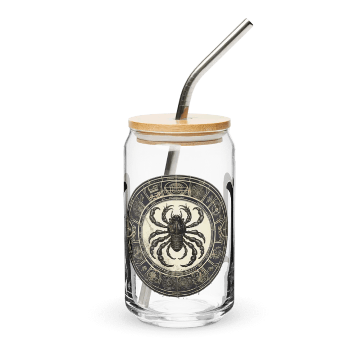 Scorpio Zodiac Glass Can Sipper product image (2)