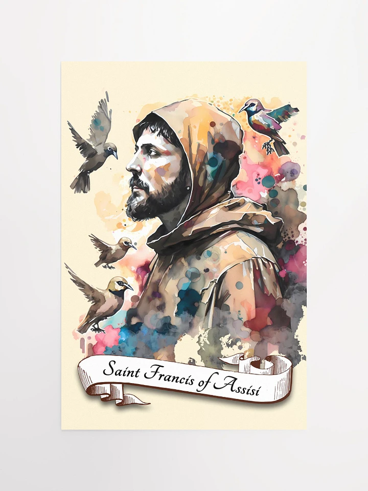 Saint Francis Of Assisi Patron Saint of Italy, Ecologists, Merchants, Animals, Environment Matte Poster product image (2)