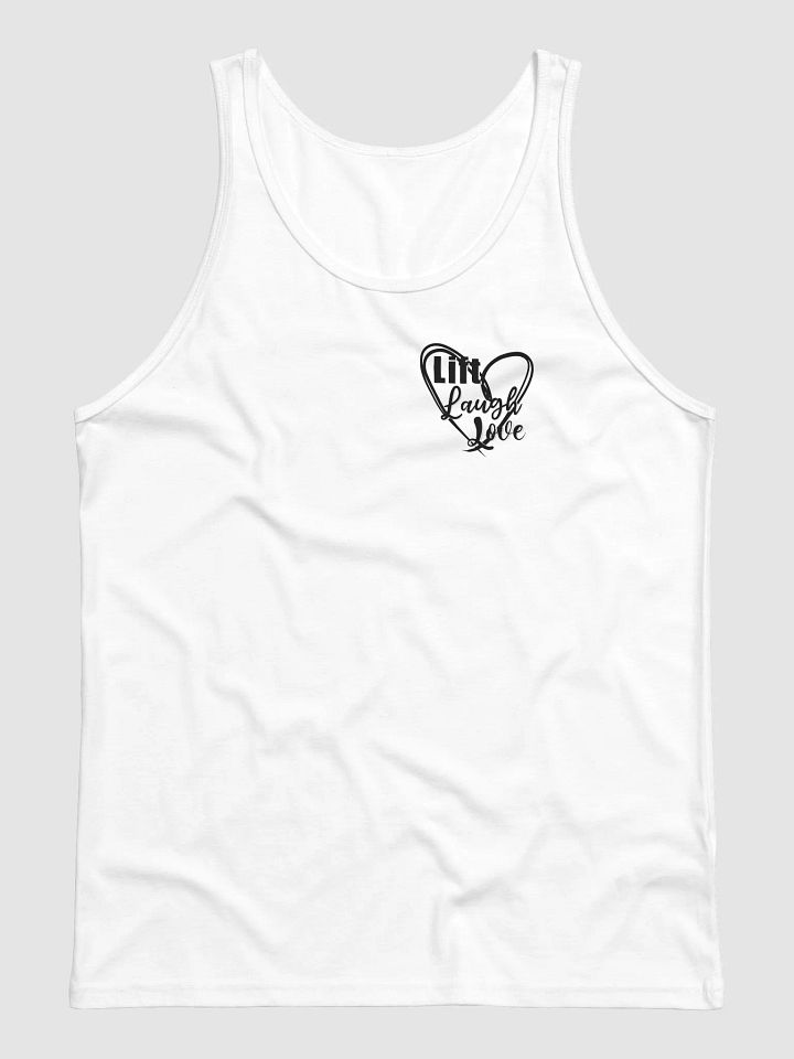 Lift Laugh Love Dark Mode Scribble Heart Tank Top product image (6)