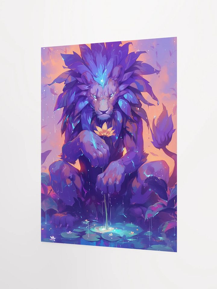 Majestic Lotus Lion Enhanced Matte Poster product image (3)
