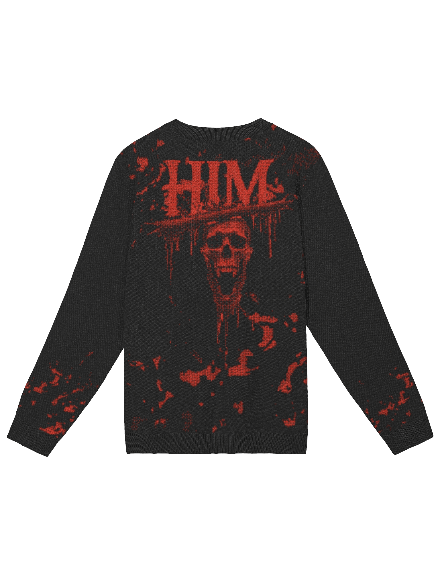 Dark Abstract Knitted Crewneck Sweater product image (10)